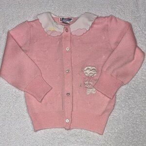 Kids EXCHANGE Light Pink Kids bunny hot air balloon vintage sweater girls  3t